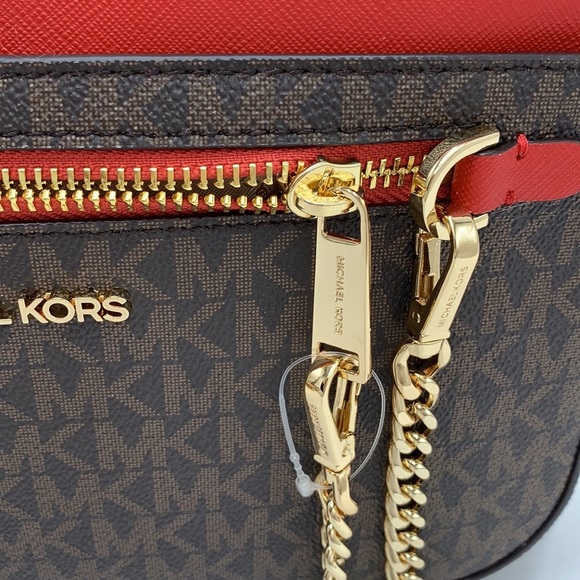 MICHAEL KORS
Jet Set Large Logo Crossbody Bag Flame Multi/ Brown color - Picture 14 of 16